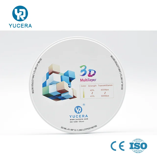 Hot Sell Dental Medical 3D Pro Zirconia Discs CAD/CAM Dentmill Zirconia Ceramic Block/All Types of Dental Zirconia Blocks