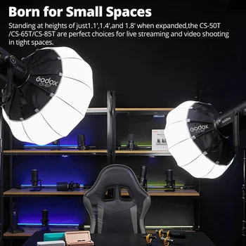 Godox CS-50T 50cm CS-65T 65cm CS-85T 85cm Collapsible Lantern Softbox Quick-install Portable Round Shape Bowens Mount Softbox detail image