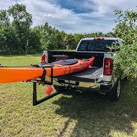Truck Bed Extender Design Foldable Pick up Truck Bed Hitch Mount Extension Rack for Canoe Kayak Ladder Lumber