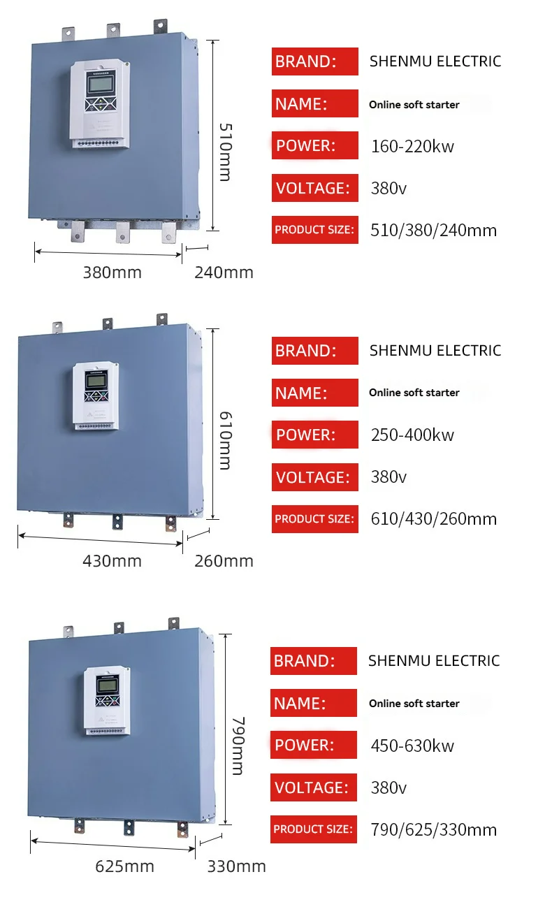 S-Series Online Soft Starter 12V Inverter Vector Control 750W Rated Power Single/Three Phase Motors/Compressors Variable