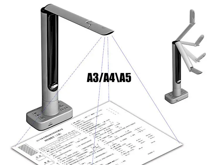 Professional Portable Document Digital Visualizer Camera Factory Teaching Scanner with USB Interface A3/A4 Scan Size Cheap Price