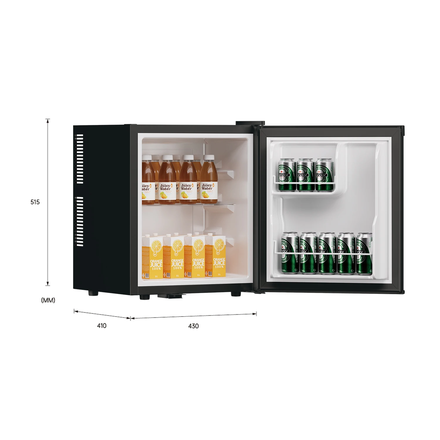 Factory Custom Portable Mini Fridge 38-Litre Electric Refrigerator for Household Use for Hotels