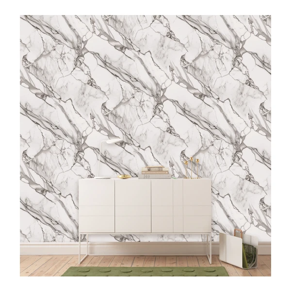 Marble Design White Color Wallpaper Home Decor Wallpapers/Wall Coating For TV Wall