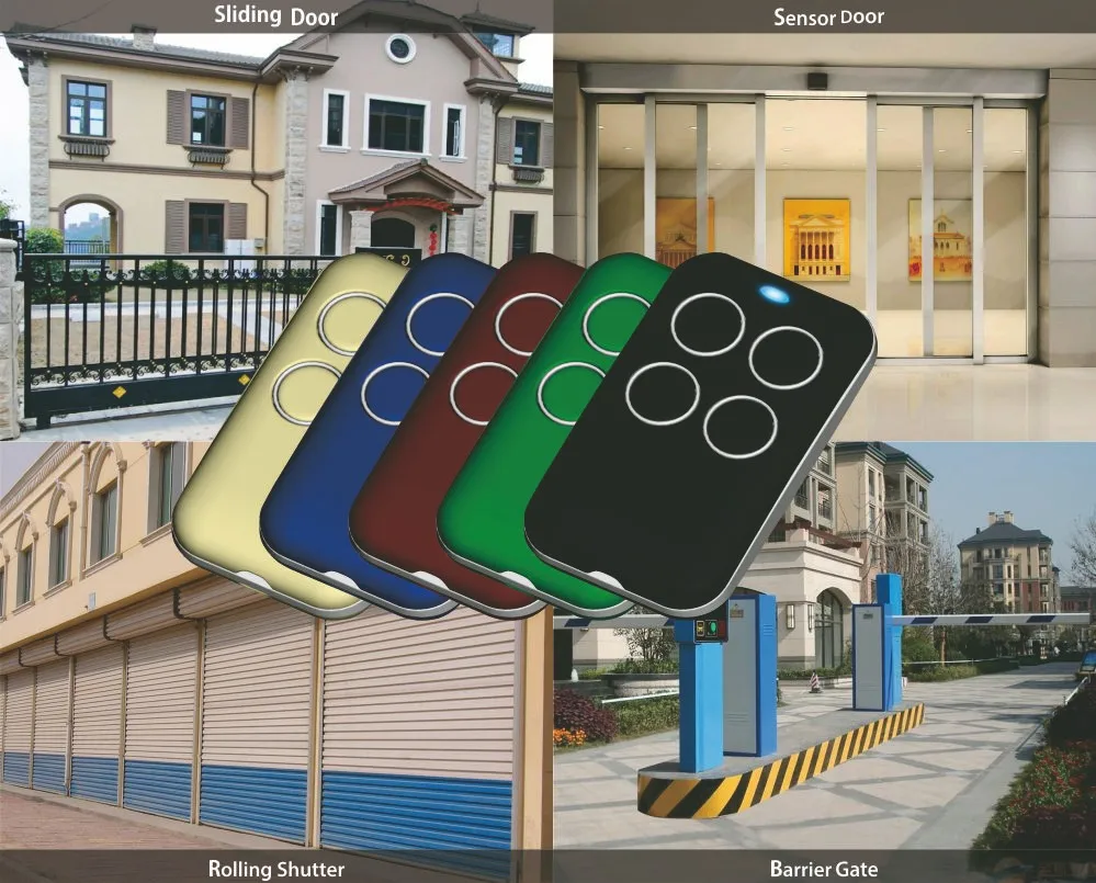 Universal Brand Clone Code Garage Door Remote Control Multi-brand Compatible Waterproof 433mhz 4 Channel Door Remotes Control
