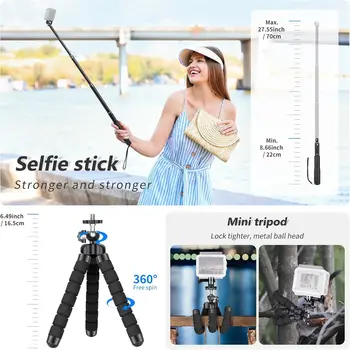 NEEWER 50 in 1 Action Camera Accessory Kit Compatible with GoPro Hero 12 11 10 9 OSMO 4 3 2 Insta360 X3 X2 GO 3 SJCAM product image