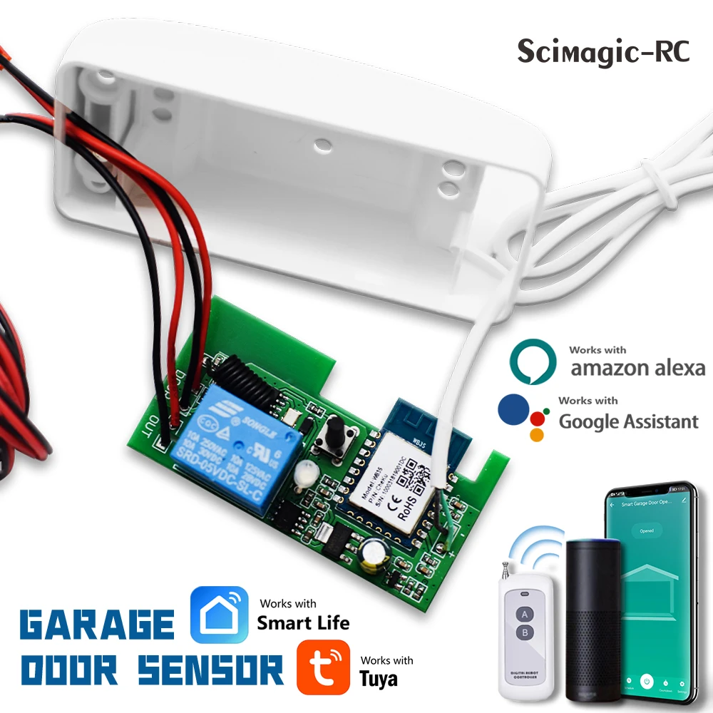 Tuya Smart Life App WIFI Garage Door Opener 433 Controller