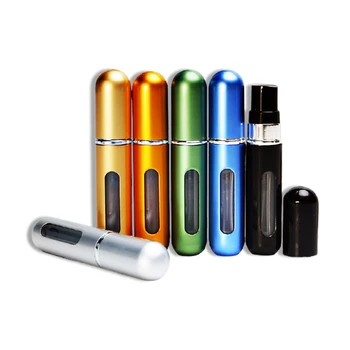 2022 Wholesales Supplier Perfume Glass Bottle Travel 5ml Mini Portable Travel Atomizer Bottle Refillable Bottom Filling