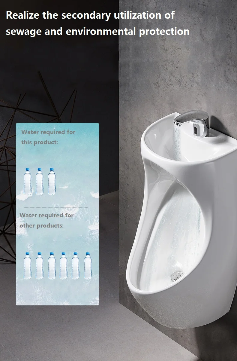 Custom Male Wc Urinals Wall Mounted With Wash Basin Buy Urinals Wall