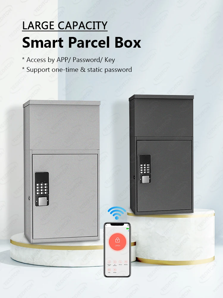 Tediton Waterproof Outdoor App Modern Residential Wall Mounted Mailbox