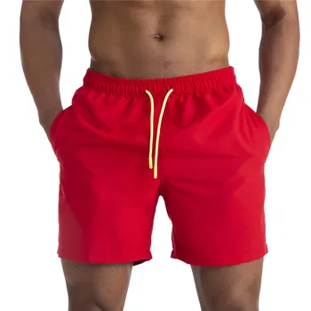 Casual Breathable Pockets Swimwear Men's plus-size quick-drying loose-fitting beach shorts