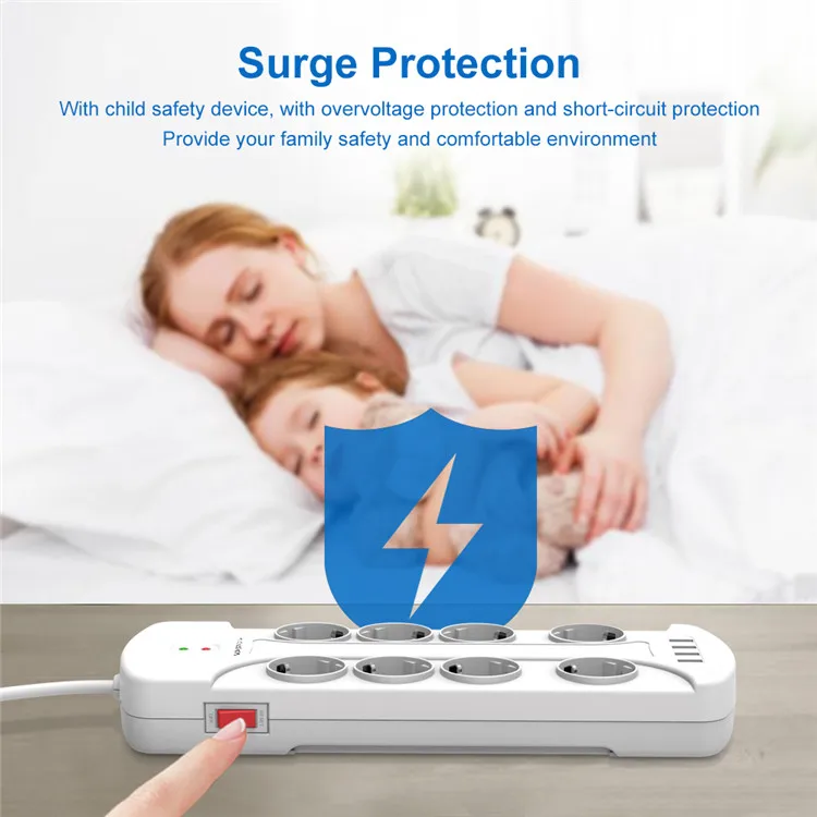 Самые популярные товары 8 умных универсальных Usb-портов для зарядки электрическая розетка с защитой от