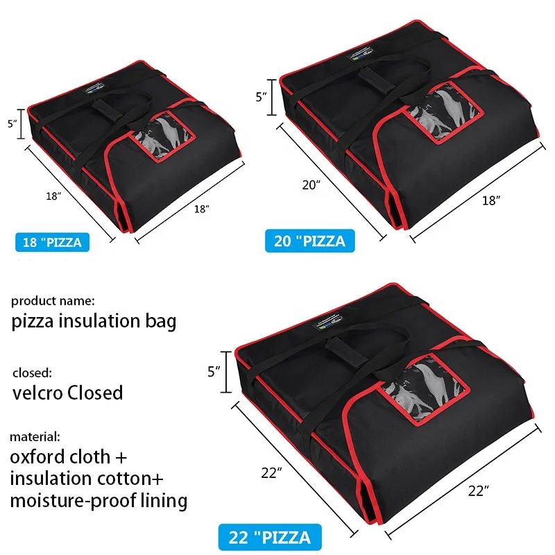 Icemi Large Insulated Food Delivery Backpack Bag 600D Material for Pizza and Parcels for Motorcycle Picknick Delivery