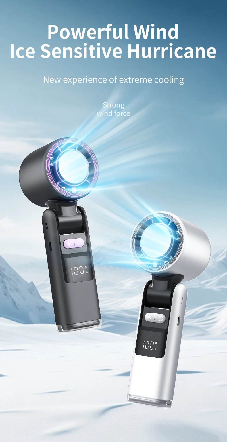 Cooling High Speed Portable Hand Fan Handheld Fan 4000 MAh Battery Fan Customizable Logo