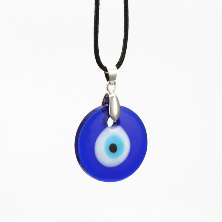 Turkish Evil Protection Amulet Eye Necklace Blue Glass Eyes Lucky 