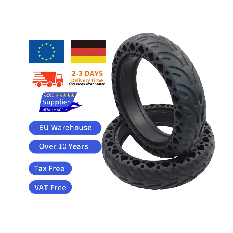 Nyt billede EURO Lager Lager Escooter 8,5*2 tommer Honningkage Solid dæk til Xiaomi M365 Elektrisk Scooter 8,5 tommer dæk