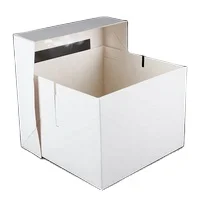 Оптовая продажа Высококачественная однотонная белая коробка для торта с прозрачным