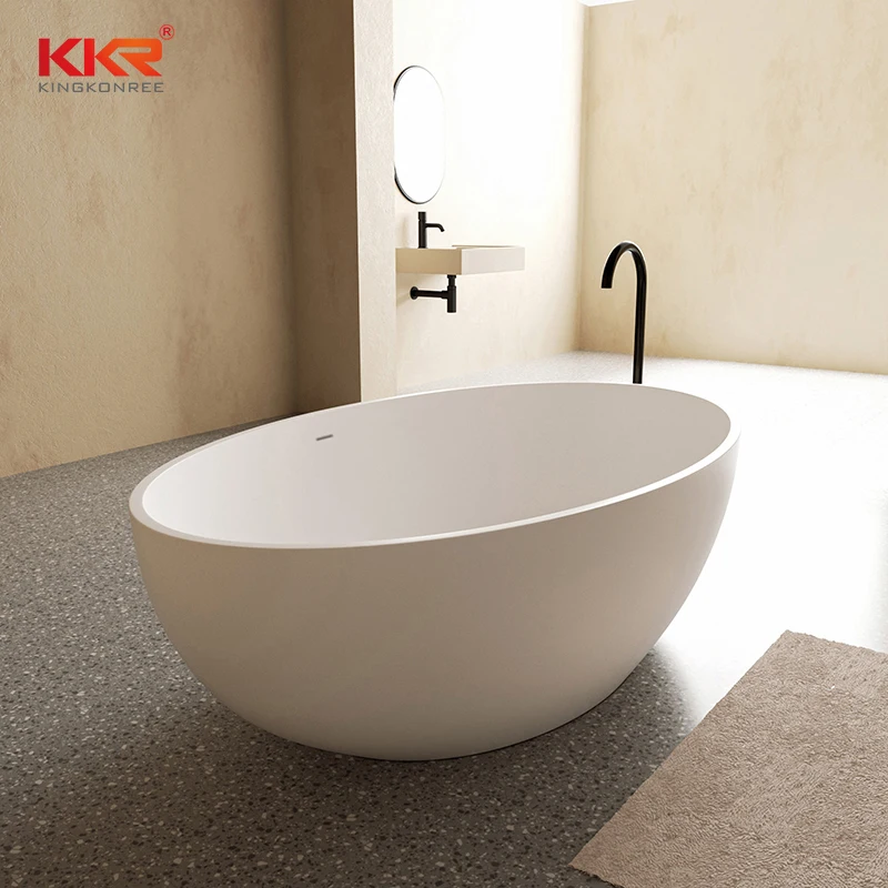 KKR Customize Size Repairable CUPC Bath Tub Adult Luxury Soaking Solid Surface Freestanding Bathtubs