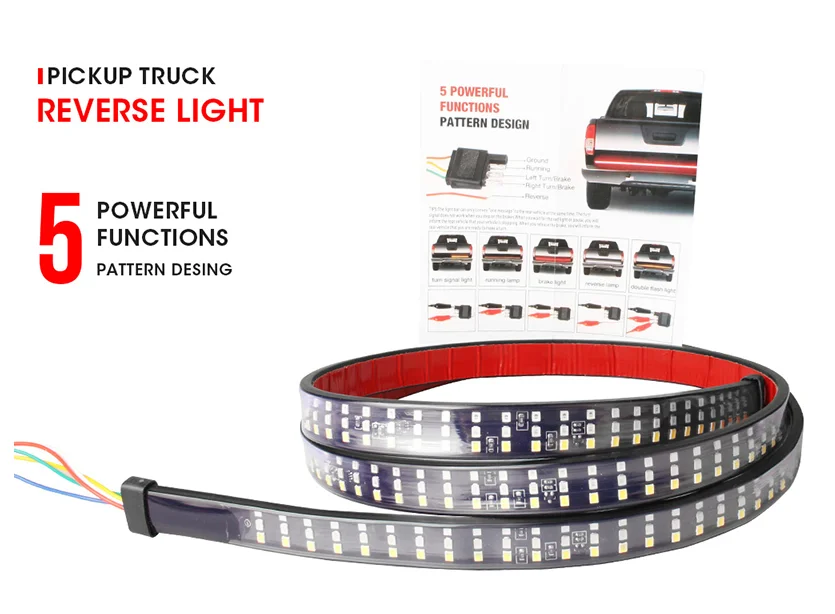 9201960-04 - 60 Blade LED Tailgate Light Bar Red/Amber