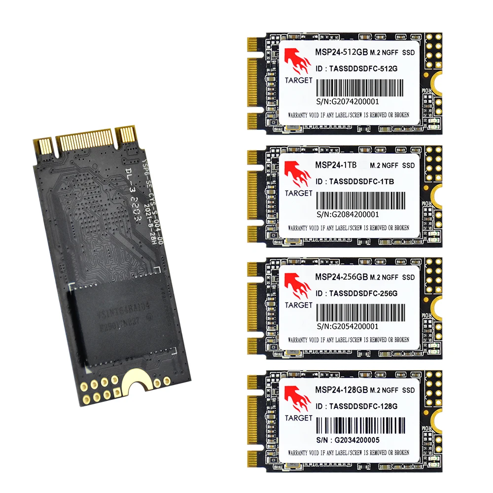 Factory Price 2280mm M2 NGFF SATA3 Internal SSD 128GB 1TB Capacity