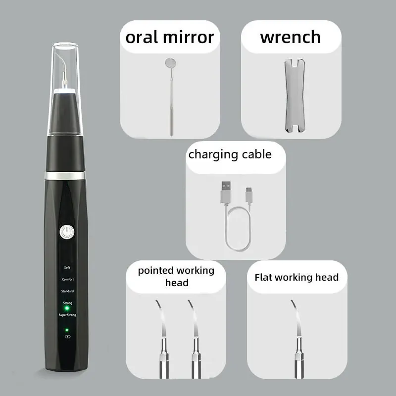 Home Portable Rechargeable Nettoyeur Dentaire Tooth Whitening Kit Tartar Plaque Remover aperçu 8