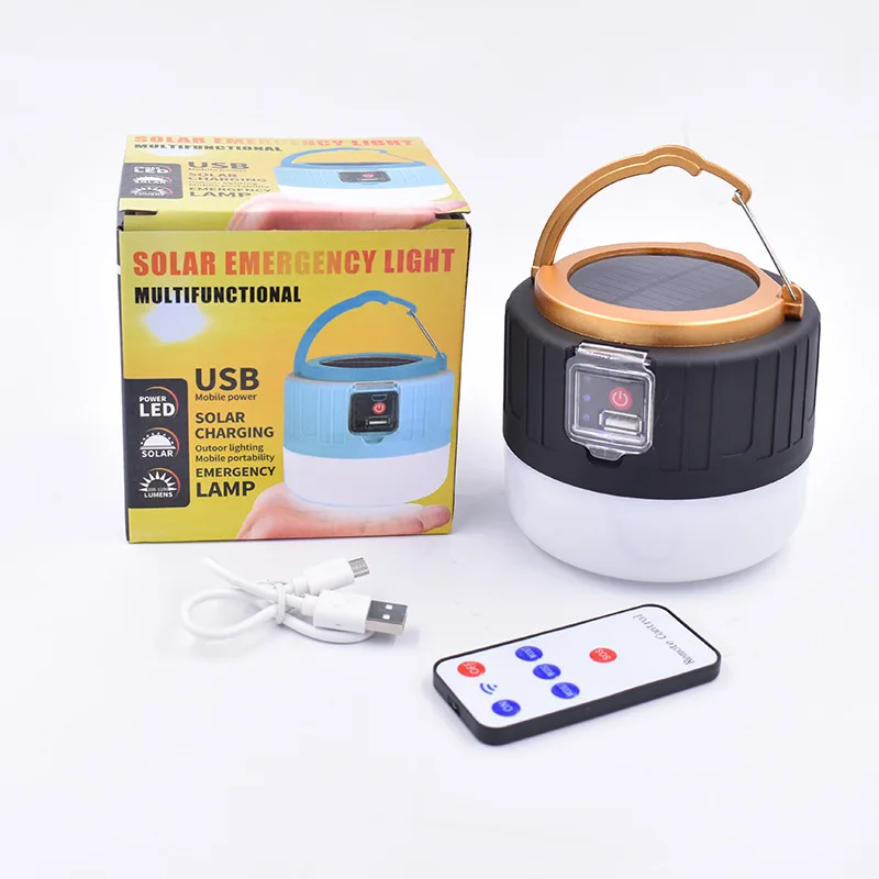 Solar Power Generator Remote Control Solar LED Light Outdoor for Camping Light