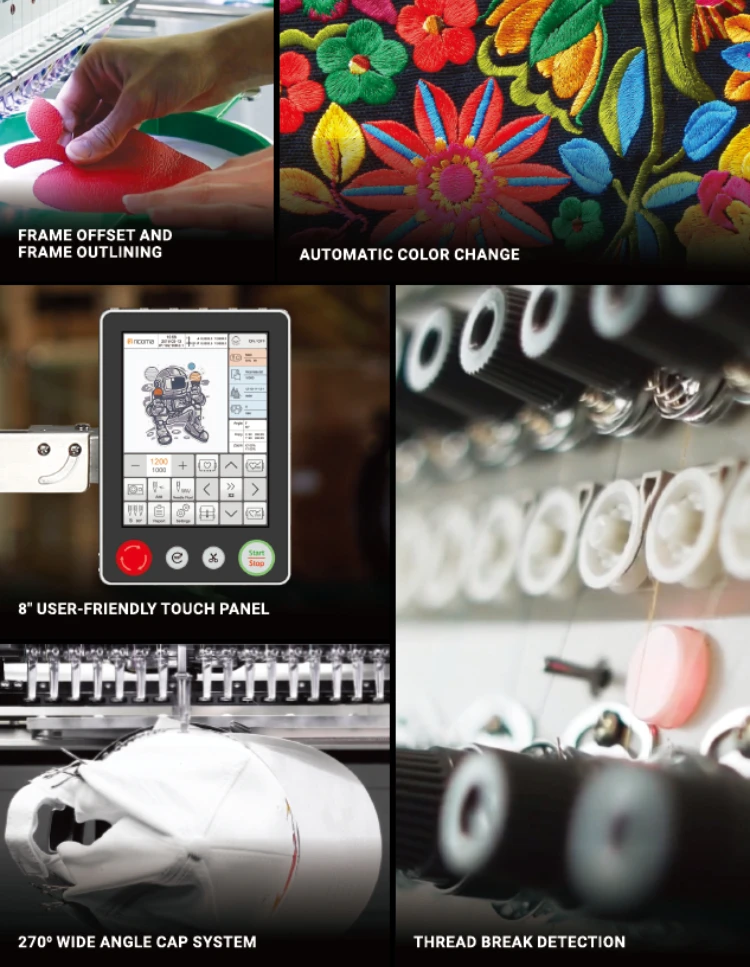 RICOMA MT-8S Embroidery Machine - High-Accuracy & Versatility