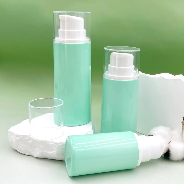 50ml 100ml 120ml  Green Packaging Recycled Airless Cream Pump Bottle PP cosmetic Lotion Bottle