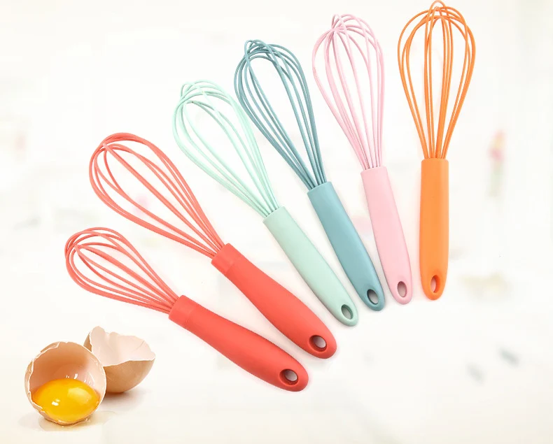 Hand Whisk Egg Cream Mixer Stirrer Sauce Beater Manual Silicone Egg