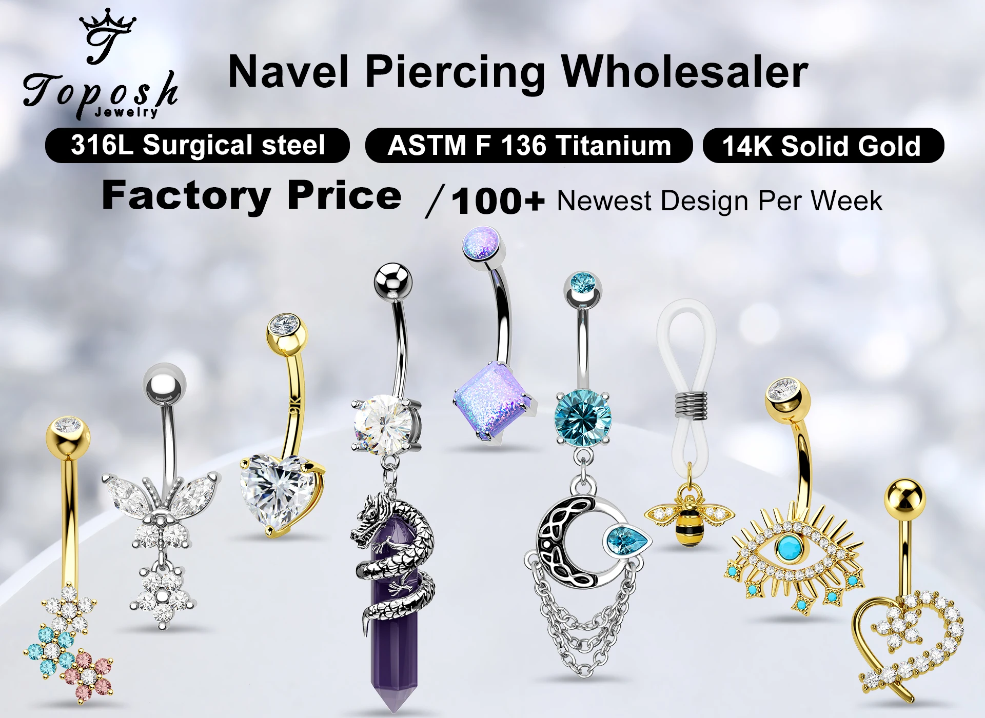 2024 stylish belly button ring trending sex crystal navel banana 316l  surgical stainless steel body piercing jewelry wholesale| Alibaba.com