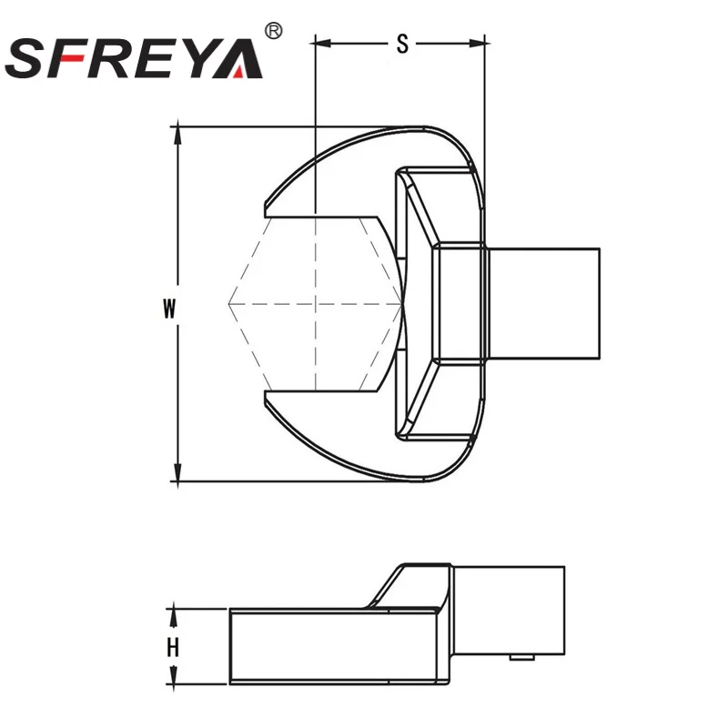 Open-end Metric Wrench With Rectangular Connector,Torque Wrench Insert ...