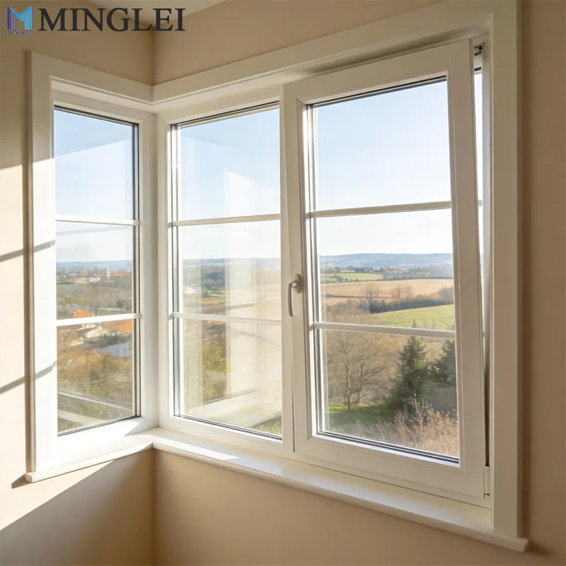 European Style  Energy Efficient Aluminum Triple Glazed Tilt Turn Window Passive House Windows