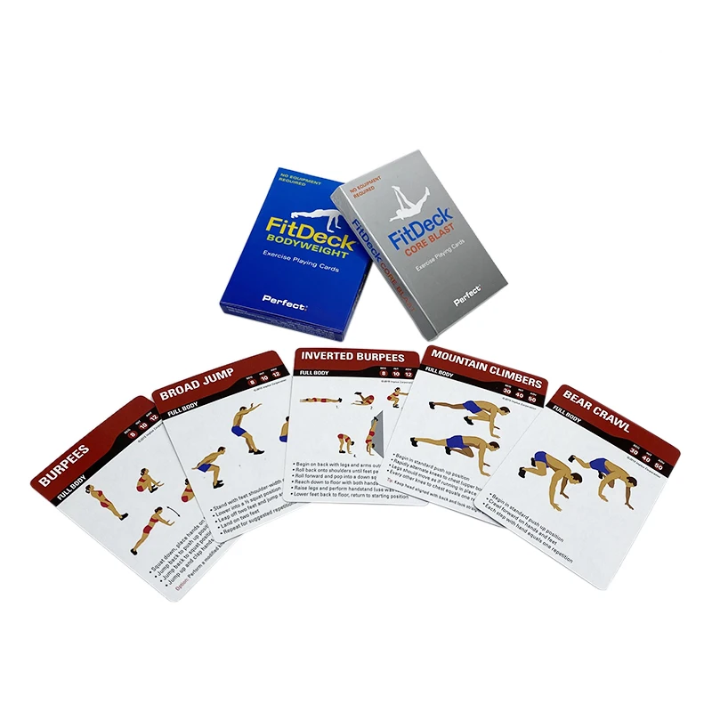 Factory Customized Print Yoga Exercise Card Game Printed Make Stretching Yoga Learning Exercise Game Cards