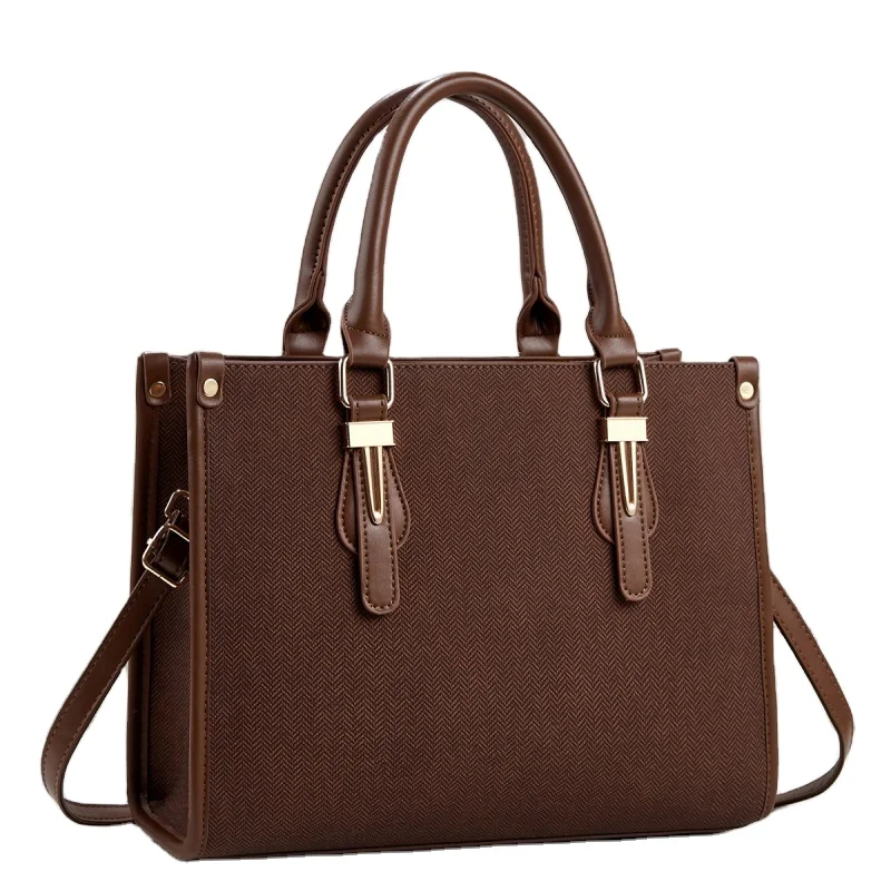 New Fashion Trend Large Capacity Female Bag Single Shoulder Cross-body Bag Pu Tote Bag Portable Handbag