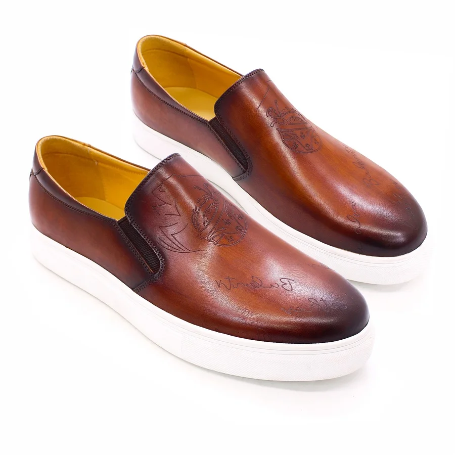 brand Brown comfortable soles white size 44 Vintage men's shoe square end vintage lacer man's shoe Shoes Mens Shoes Loafers & Slip Ons red leather 