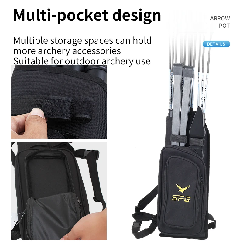 SPG Arrow Quiver Archery Hip Quiver, Durable Adjustable