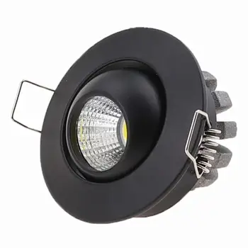 Factory Direct Black White Cob Led Lighting 3W Round Led Light Recessed Small Downlight For Room
