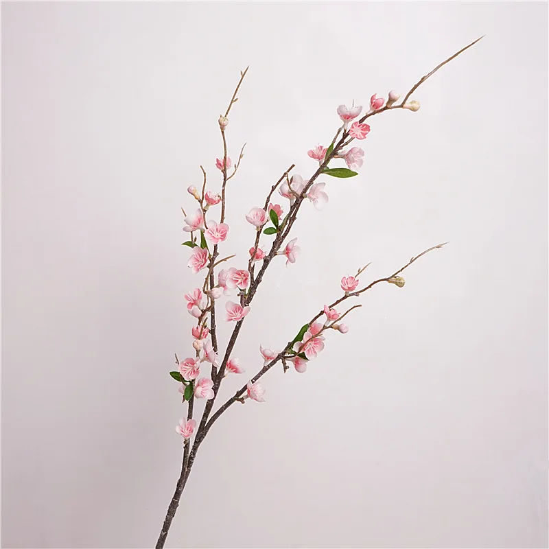 X294 Artificial Peach Blossom Branch Home Table Wedding Decoration