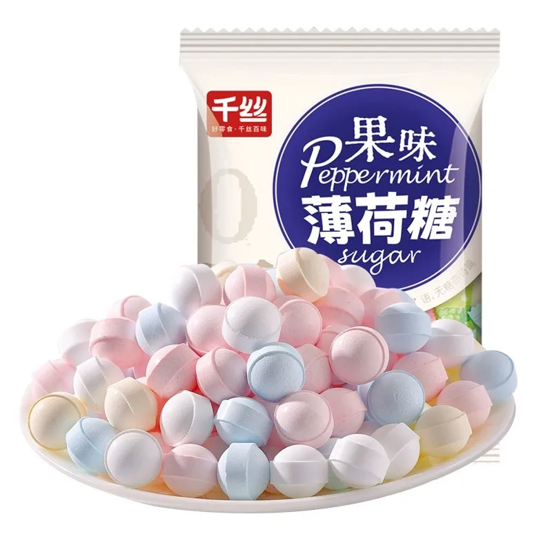 Sugar-Free Mint & Fruit Flavored Candy Cool & Fresh Breath Small Snacks in Bulk New Year's Goods Wholesale Sweets in Bags