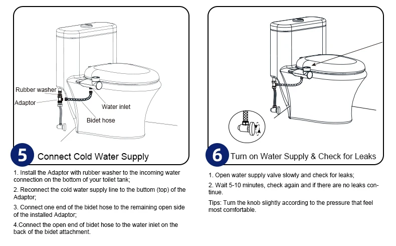 Simple Slim Dual Nozzle Bidet Attachment With Nozzle Self-cleaning, Hot Selling Non Electric Shattaf Bidet Toilet Seat supplier