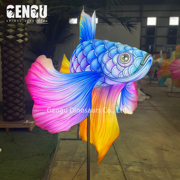 Lanterns Decorative LED Motif Light 3D Chinese Lantern High Quality Fish Lantern