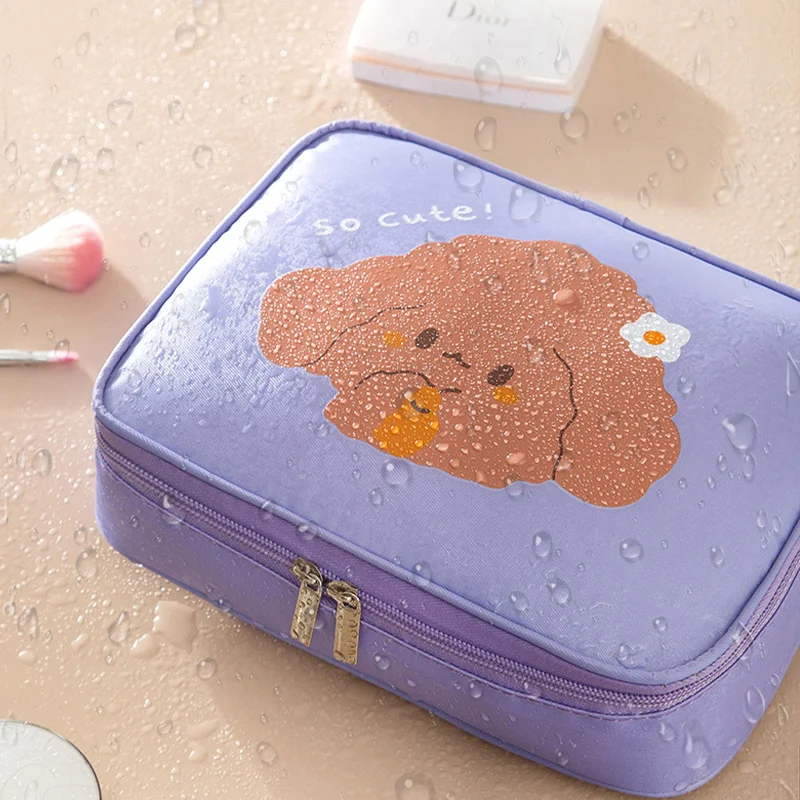 2023 Wholesale Blank Cotton Canvas Cosmetic Bag Customized Travel