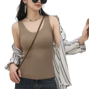 Cost-Effective Seamless  Soft-supported Anti-sagging Women's Bras Without Steel Rings Fixed Cups Lady Bras Wide-strap Camisole