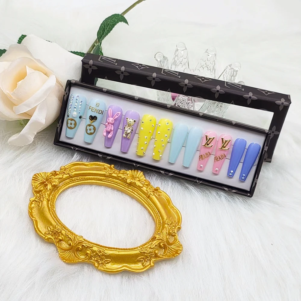 Wholesale 24pcs Reusable Press On Nails Custom Eyelash And Press On