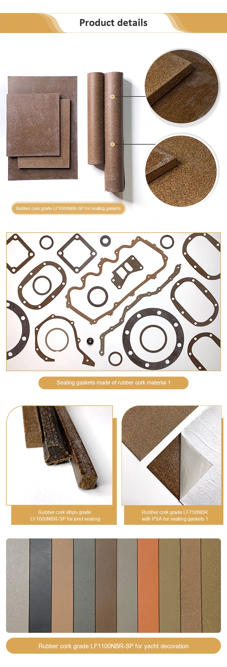 Lf750nbrsp Rubber Cork For Sealing Gaskets Buy Rubber Cork