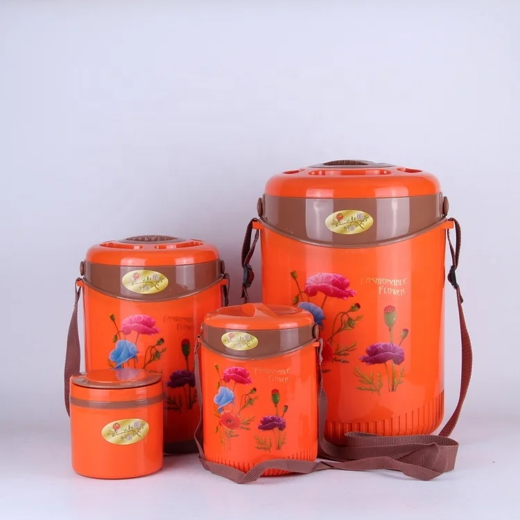 4PCS African Large Food Storage Container Household Hot Pots Thermo Insulated Casserole Set Buffet Food Warmers Display Set