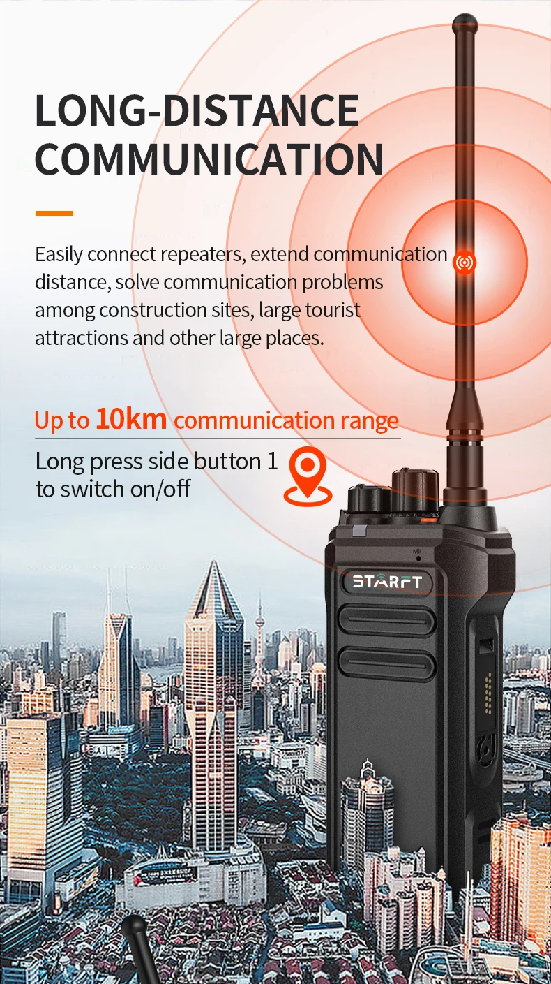 Starft tc368 two way ai noise reduction ip67 waterproof high power long