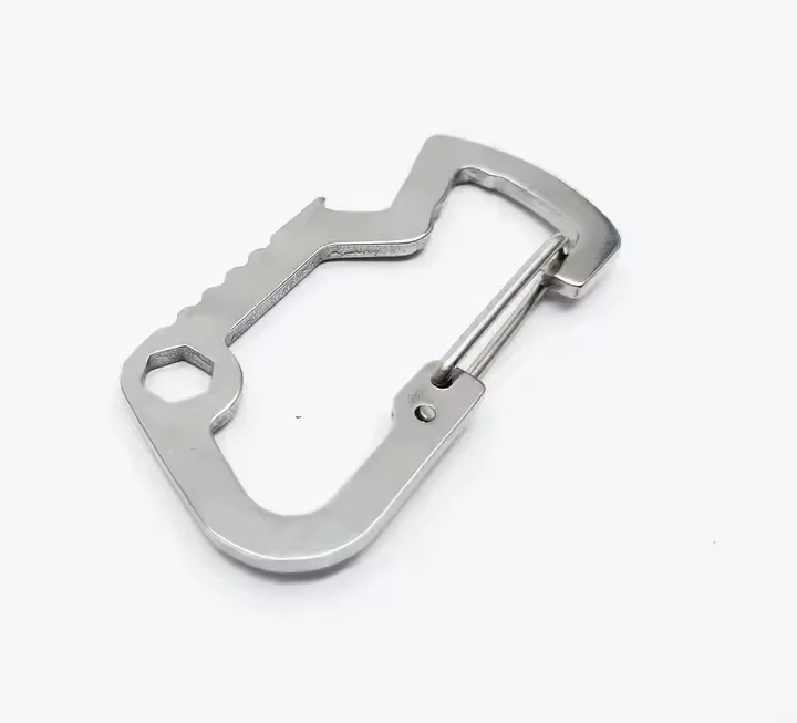 Premium Stainless Steel Multi-Function Snap Hook Keychain Carabiner & Quick Release