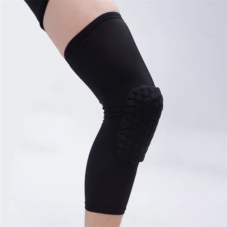 Knee Protection Honeycomb Long Knee pad Anti-Collision Support for Basketball Sports