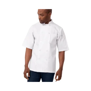 For Unisex Volnay Silk Chef Coat with Embossed Printing