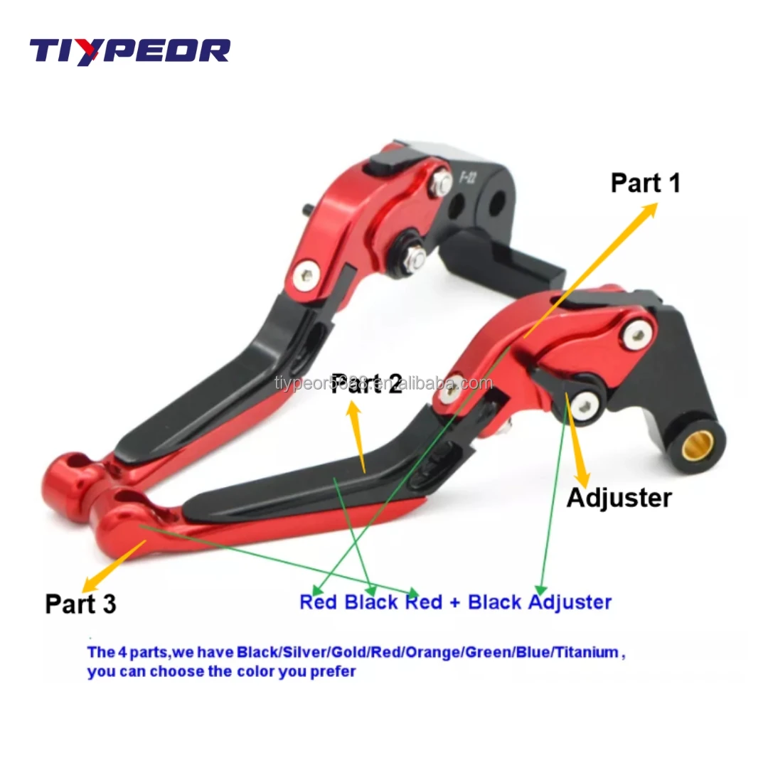 product tiypeor motorcycle cnc aluminium 8 color fitment moto adjustable folding extendable brake clutch levers modification moto handle857-4